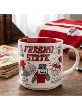 Starbucks Been There Series Fresno State Mug 14oz Campus Collection Ceramic